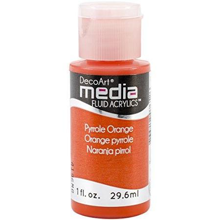 DecoArt Media Fluid Acrylic Paint - Pyrrole Orange